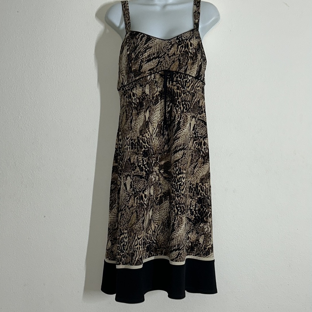 Studio One Sleeveless Animal Print Pull On Dress